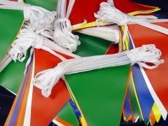 Üçgen Dizili Flama Karışık Renkli