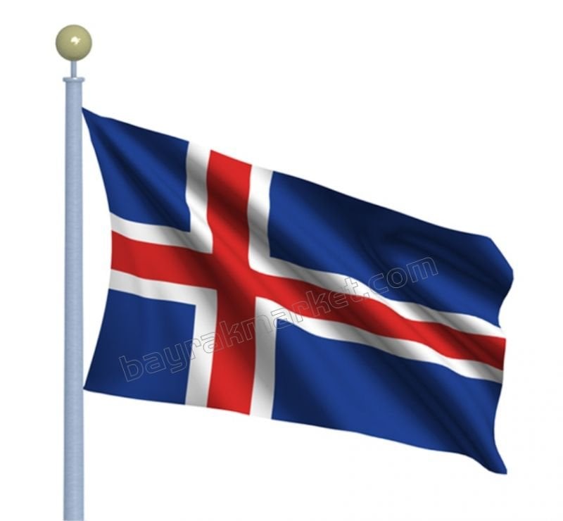 İzlanda Gönder Bayrağı 150x225 cm