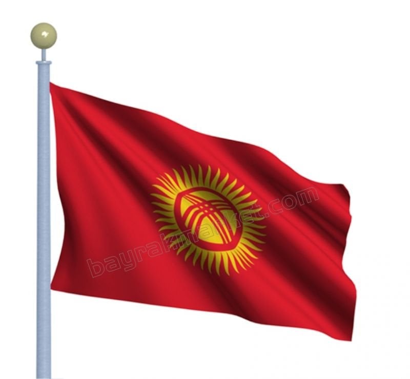 Kırgızistan Gönder Bayrağı 150x225 cm