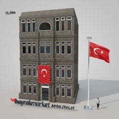 Orta Boy Türk Bayrakları