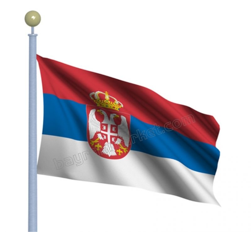Sırbistan Gönder Bayrağı 70x105 cm