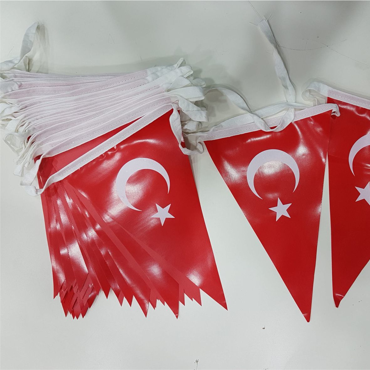 Üçgen Dizili Flama Türk Bayrağı