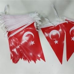 Üçgen Dizili Flama Türk Bayrağı