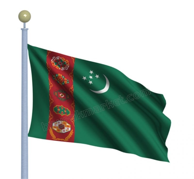 Türkmenistan Gönder Bayrağı 100x150 cm